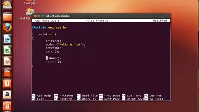 Lesson 2: NCurses Hello World! смотреть онлайн