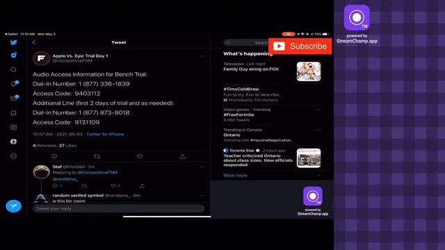🔴Epic Vs Apple Court HEARING LIVE | Fortnite Mobile Returning TODAY | EpicGames Wins Court HEARING смотреть онлайн