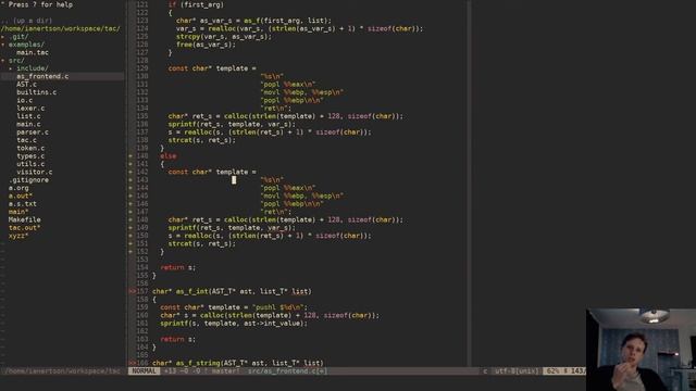 Make a compiler - part 14 - call custom functions смотреть онлайн