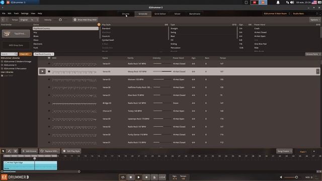 Toontrack - EZdrummer 3 And Toontrack - EZbass V1.1.4 In Ubuntu Studio.