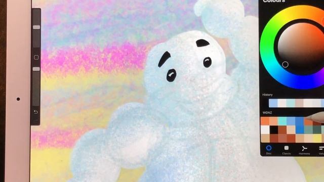 How to Draw a Snowman in Procreate with Apple Pencil on iPad Pro смотреть онлайн