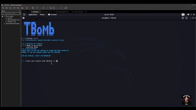HOW TO USE TBOMB IN KALI LINUX✔︎| TEAM VMO смотреть онлайн