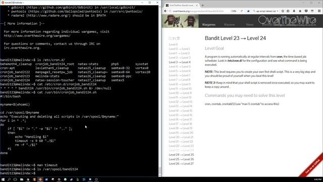 Levels 19-23 - OverTheWire.org's Bandit смотреть онлайн