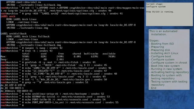 Arch Linux installation recording to kernel 5.18.3-arch1-1 (testing) смотреть онлайн