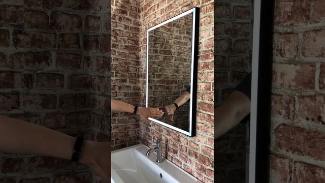 Зеркало Бриклаер Лофт 60 с LED подсветкой и бесконтактным выключателем. смотреть онлайн