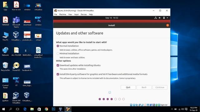 How to install Ubuntu 20.04 lts on VirtualBox in Window 10 || Easy setup || No partition Required смотреть онлайн