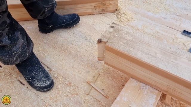 Процесс строительства дома из бруса 10 на 12. Качество работы Центра Домостроения. Александр Кочев смотреть онлайн