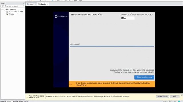 Instalación de Cloud Linux OS смотреть онлайн