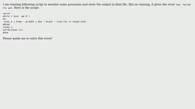 Unix & Linux: top: failed tty get смотреть онлайн