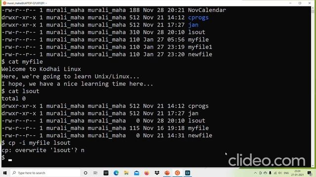 Linux: cp command - part 2. смотреть онлайн