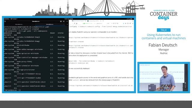 Using Kubernetes to run containers and virtual machines - Fabian Deutsch смотреть онлайн