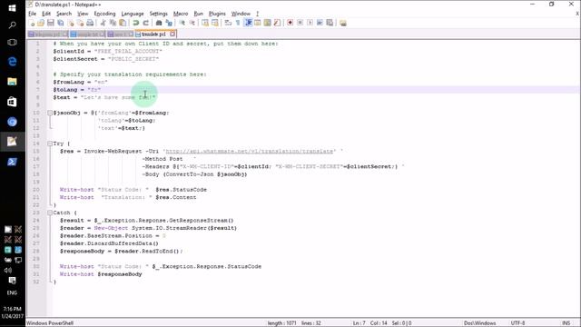 How to translate text in a PowerShell script (Outdated) смотреть онлайн