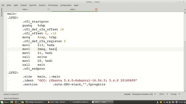 Assembly x86 64 - aula01 parte 02 смотреть онлайн