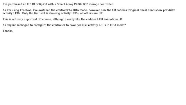 DevOps & SysAdmins: Hp Smart Array P420i HBA mode activity LEDs смотреть онлайн
