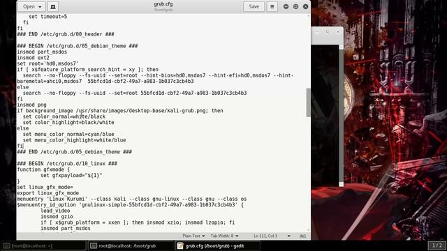 Tutorial Edit grub boot menu dan Mengganti background pada kali linux смотреть онлайн