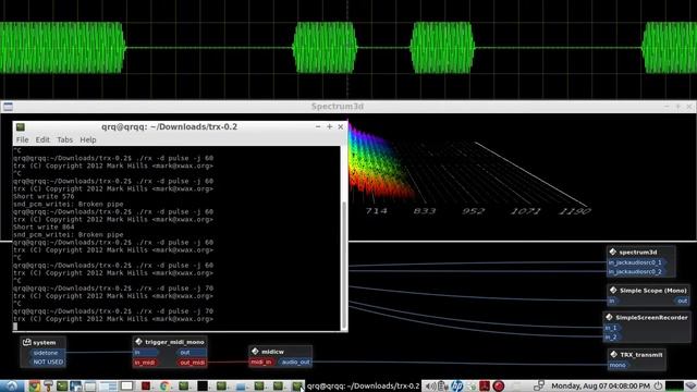 Morse Code audio QSO over IP - using the Linux audio command line app - TRX смотреть онлайн