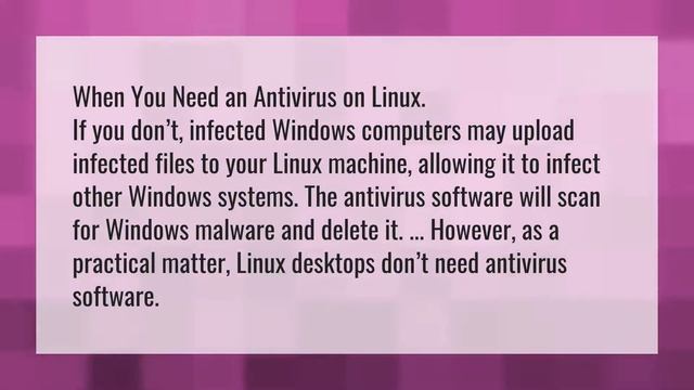 Does Linux need antivirus? смотреть онлайн