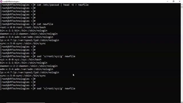 Section-9: Video-9 sed Command For Find and Replace | VRTechnologies смотреть онлайн