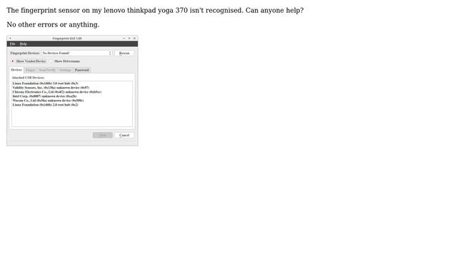 Ubuntu: Fingerprint sensor doesn't work on Lenovo yoga 370 смотреть онлайн
