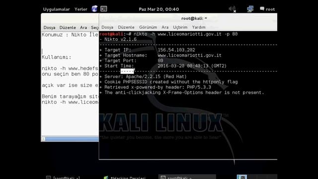 Ders4-Nikto İle Hedef Site Açık Tarama смотреть онлайн