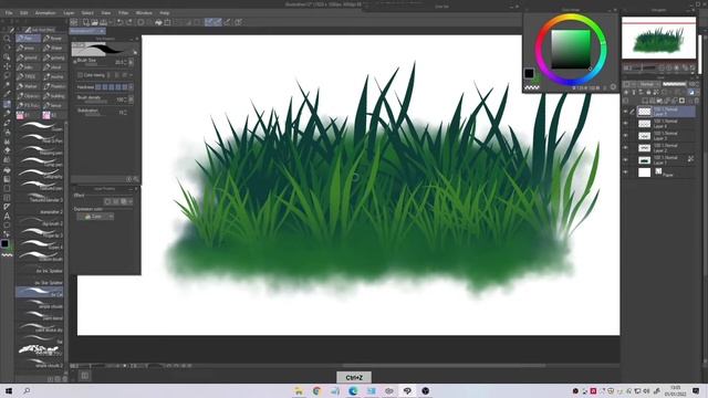 【Clip Studio Paint】How to Draw Grasses 【Tutorial】 смотреть онлайн