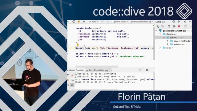 GoLand Tips & Tricks - Florin Pățan - code::dive 2018 смотреть онлайн