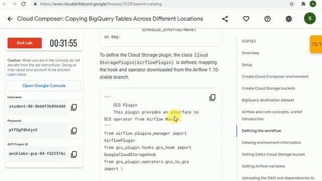 Qwiklabs - Cloud Composer Copying BigQuery Tables Across Different Locations [GSP283] смотреть онлайн