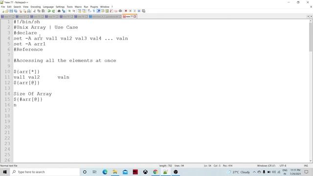 Arrays In LINUX | Array in shell scripting tutorial | Arrays i | How to Define Array in UNIX смотреть онлайн