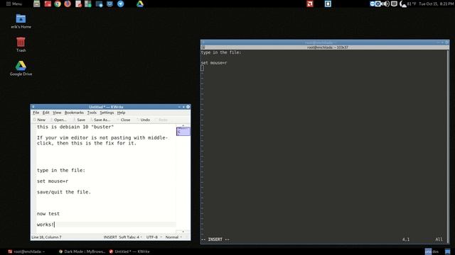 Fix middle-click paste in vim editor Linux смотреть онлайн