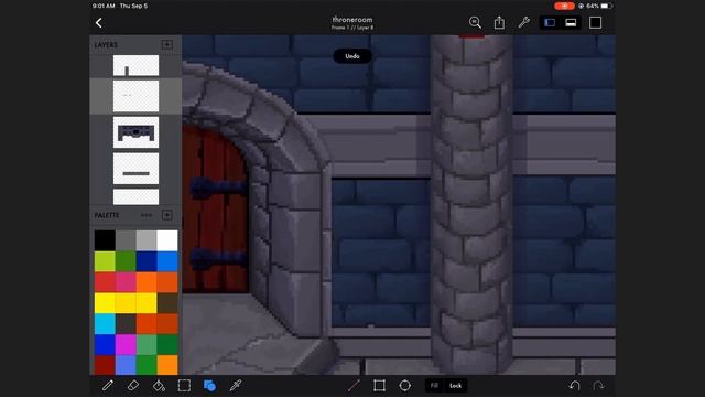 Drawing a Pixel Art Medieval Castle Interior on iPad - Part 04 of 09 смотреть онлайн
