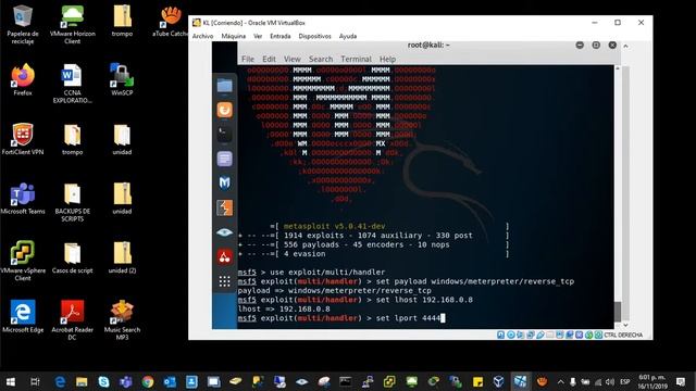 METASPLOIT: ATACANDO A WINDOWS XP CON KALI LINUX 2019 смотреть онлайн