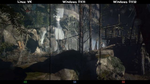 Rise of the Tomb Raider video comparison & benchmark on Linux & Windows смотреть онлайн