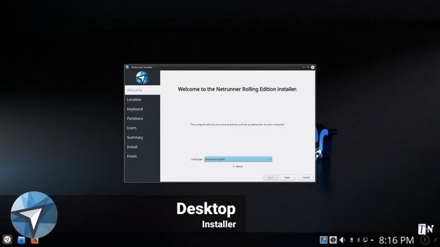 Netrunner Rolling 2019.04 - dark Look and Feel theme including the Kvantum theme engine смотреть онлайн