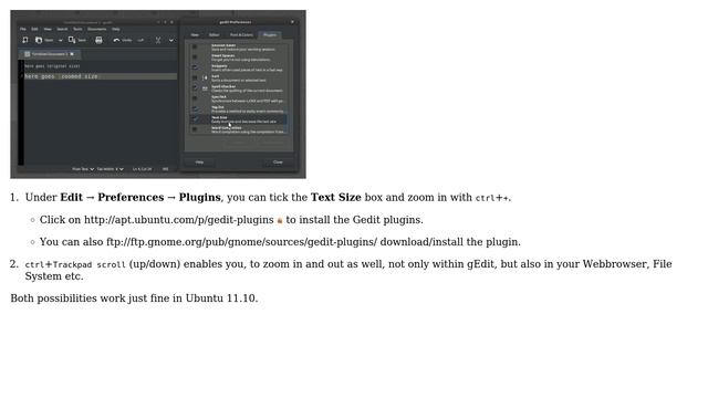 Ubuntu: How to zoom in and out of text in Gedit? (3 Solutions!!) смотреть онлайн