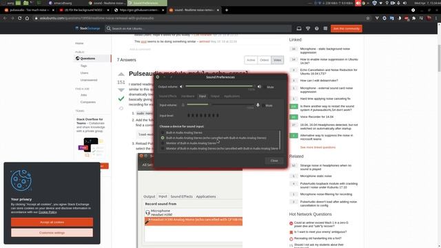 Cancelación de ruido al grabar audio en Ubuntu Linux смотреть онлайн