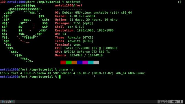 Neofetch Linux Shell Tutorial смотреть онлайн