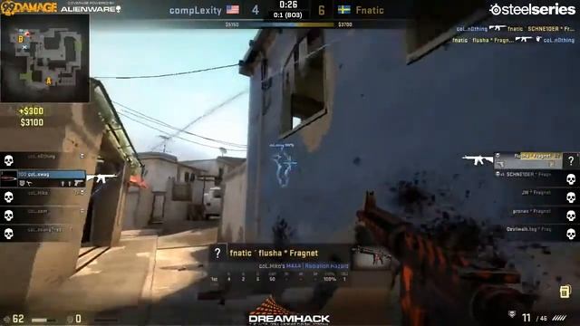 Fnatic VS CompLexity - 2/3 Mirage. Мажор DreamHack Winter 2013 Йенчепинг. Playoff 1/2 Стадия. CS:GO