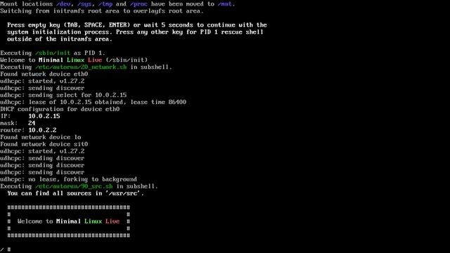 Minimal Linux Live - demo (14-Dec-2017) смотреть онлайн