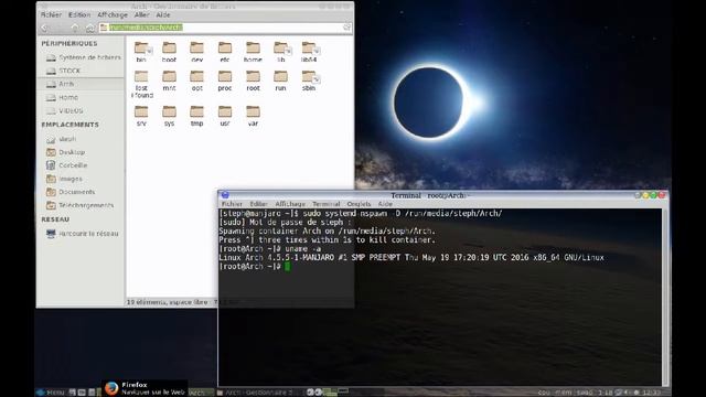 Arch - Manjaro systemd-nspawn смотреть онлайн