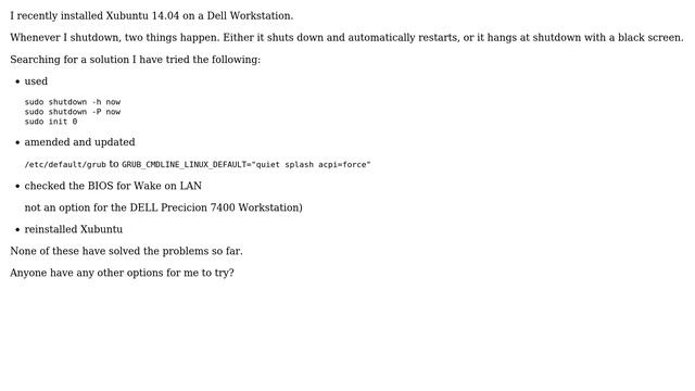 Ubuntu: Xubuntu Restarts Automatically after Shutdown смотреть онлайн