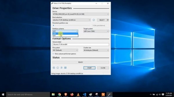 How to use Rufus  for Ubuntu
