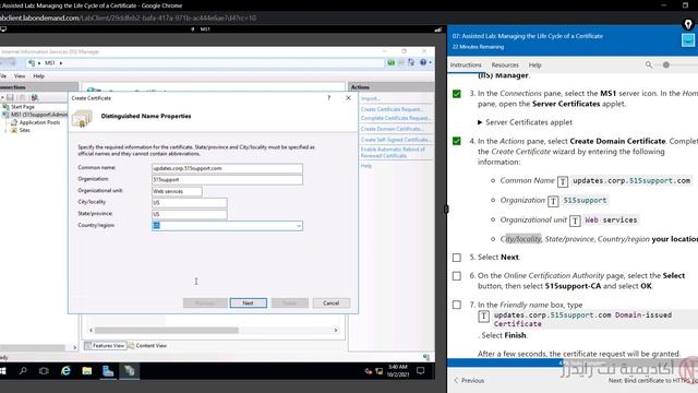 06.2- Implementing Public Key Infrastructure - Part 2 (Managing the Lifecycle of a Certificate Lab) смотреть онлайн