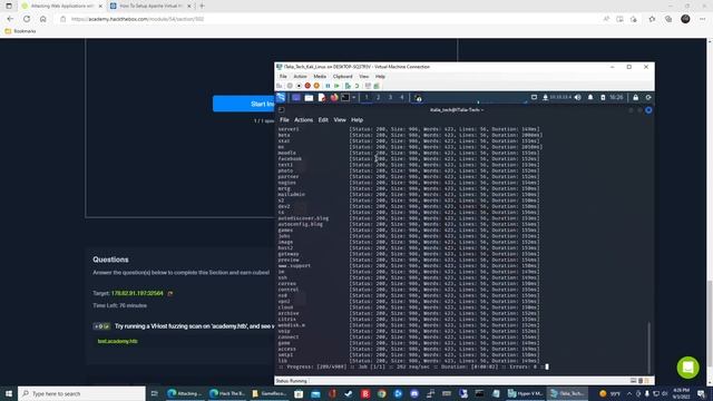 HTB Academy: Attacking Web Applications with FFUF - Vhost Fuzzing and Filtering Results смотреть онлайн