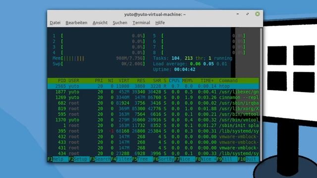 Linux für Anfänger #031 - Taskmanager für das Terminal | top + htop смотреть онлайн