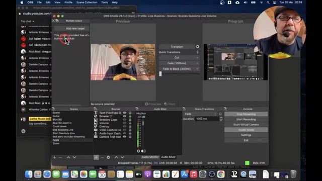 Live em várias plataformas ao mesmo tempo Multiple RTPM outputs plugin смотреть онлайн