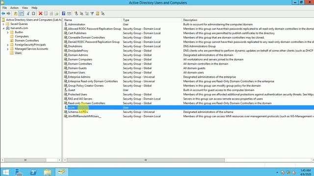 SCCM Tutorial 4- Lab Prerequisites - How to Create Service account in Active Directory смотреть онлайн
