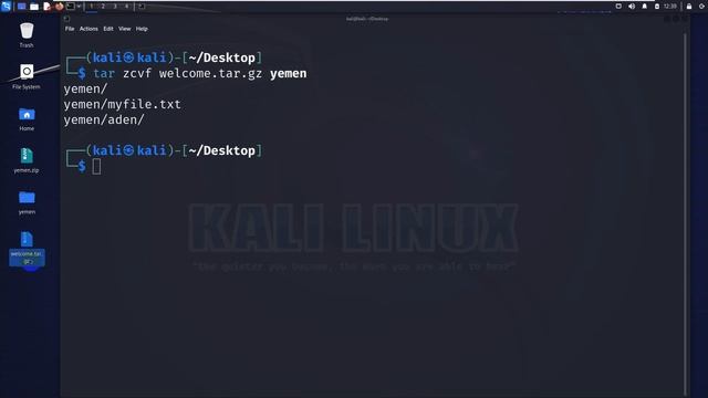 9 - ضغط وفك الضغط عن الملفات في kali linux смотреть онлайн