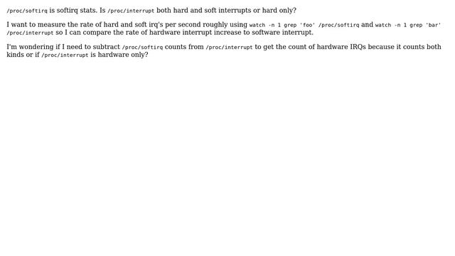What is the difference between /proc/interrupts and /proc/softirq in Linux? смотреть онлайн